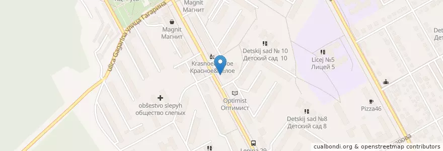 Mapa de ubicacion de Скамейка поцелуев en Rússia, Distrito Federal Central, Oblast De Kursk, Городской Округ Железногорск.