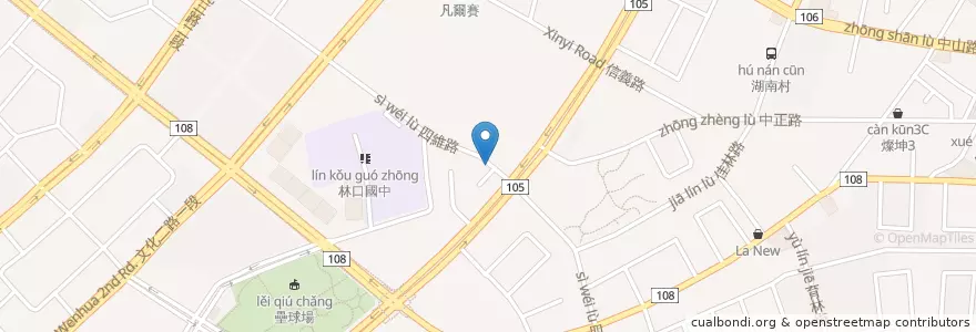 Mapa de ubicacion de 真耶穌教會林口教會 en Тайвань, Новый Тайбэй, 林口區.