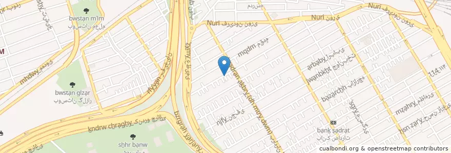Mapa de ubicacion de مسجد سیدالشهدا en Иран, Тегеран, شهرستان تهران, Тегеран, بخش مرکزی شهرستان تهران.