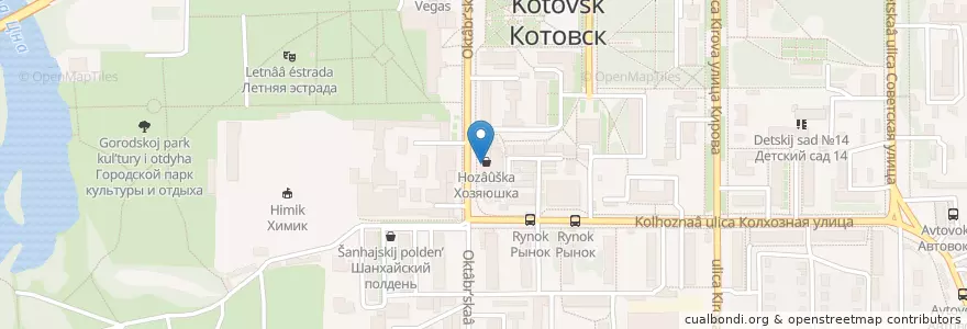 Mapa de ubicacion de Совкомбанк en Russie, District Fédéral Central, Oblast De Tambov, Городской Округ Котовск.
