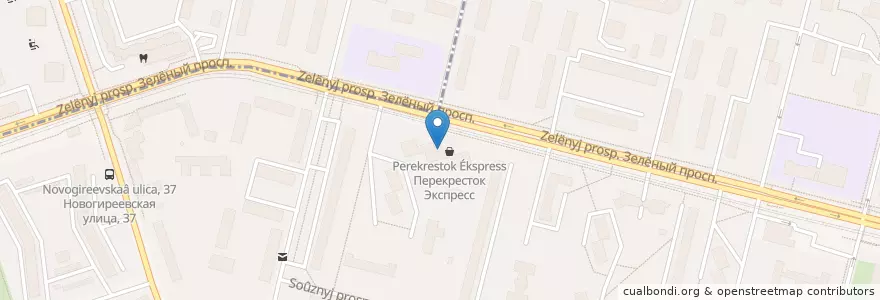 Mapa de ubicacion de 100 рецептов en Rusland, Centraal Federaal District, Moskou, Восточный Административный Округ, Район Новогиреево.