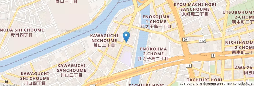 Mapa de ubicacion de 三興石油 川口町給油所 en Jepun, 大阪府, 大阪市, 西区.