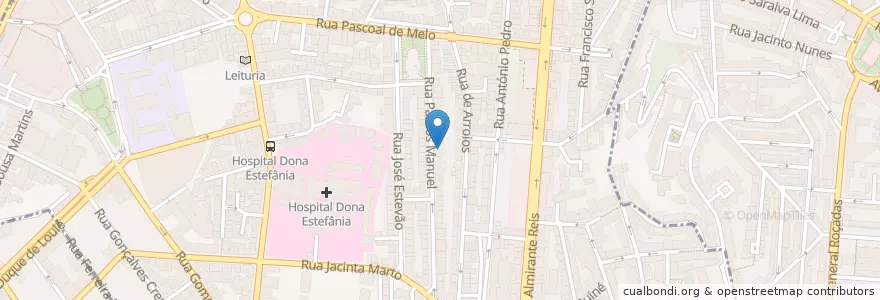 Mapa de ubicacion de O Sousa en Portugal, Área Metropolitana De Lisboa, Lisbon, Grande Lisboa, Lisbon, Arroios.