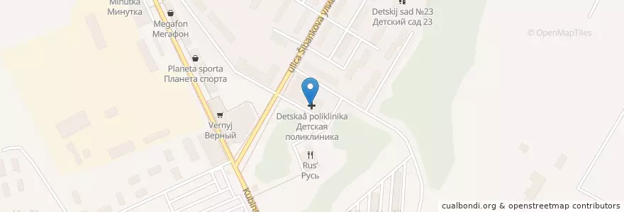 Mapa de ubicacion de Детская поликлиника en Russia, Distretto Federale Centrale, Oblast' Di Mosca, Наро-Фоминский Городской Округ.