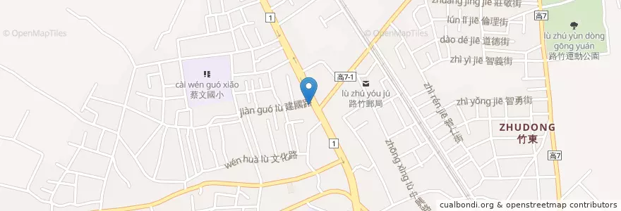 Mapa de ubicacion de 必勝客 en تایوان, کائوهسیونگ, 路竹區.