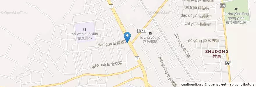 Mapa de ubicacion de 達美樂 en Taiwan, Kaohsiung, 路竹區.