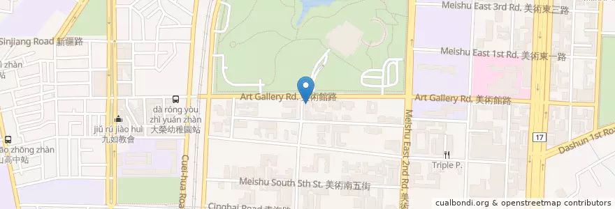 Mapa de ubicacion de Qubit cafe en Taiwan, Kaohsiung, 鼓山區.