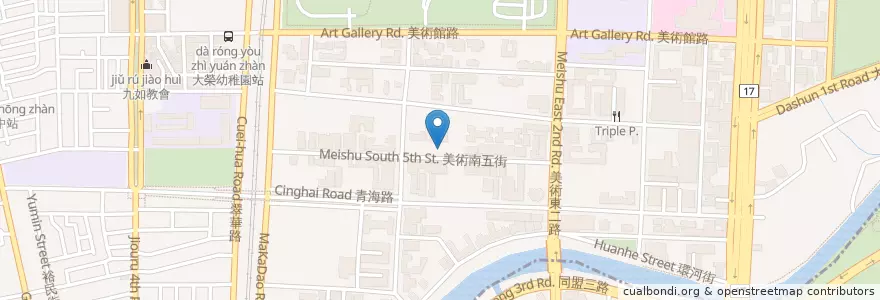Mapa de ubicacion de 潮日本料理 en 臺灣, 高雄市, 鼓山區.