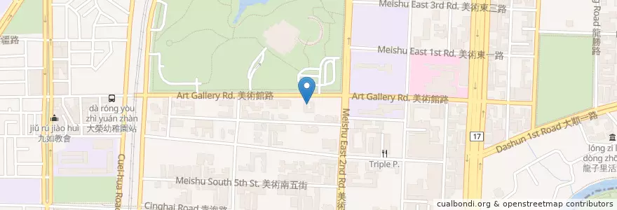 Mapa de ubicacion de 東風新意蔬食餐廳 en 臺灣, 高雄市, 鼓山區.