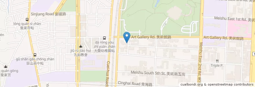 Mapa de ubicacion de 草DORO en Тайвань, Гаосюн, 鼓山區.
