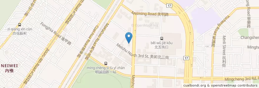 Mapa de ubicacion de 羅師傅麵食館 en 타이완, 가오슝시, 구산 구.