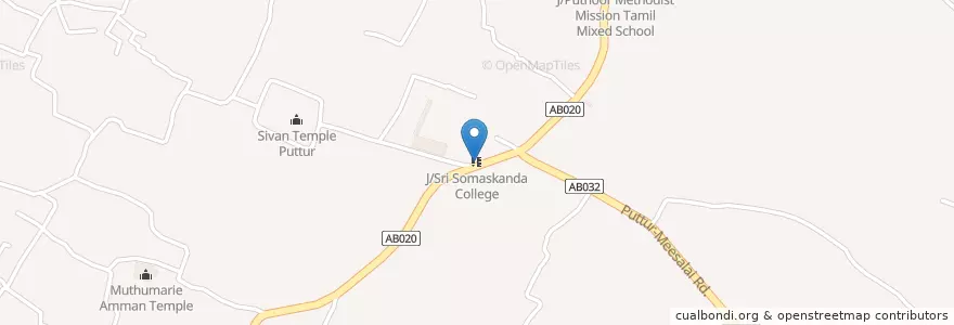 Mapa de ubicacion de J/Sri Somaskanda College en Sri Lanka, வட மாகாணம், யாழ்ப்பாணம் மாவட்டம்.