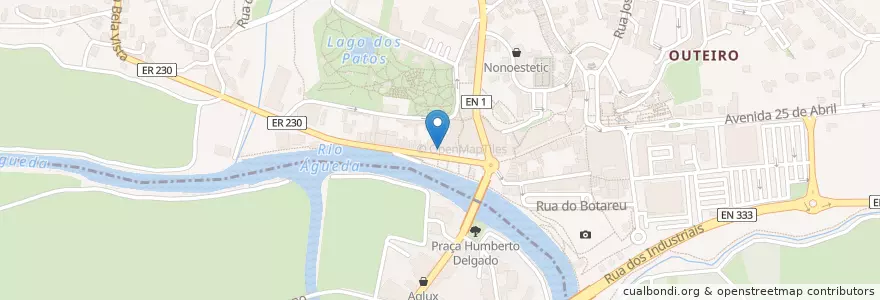 Mapa de ubicacion de Fernando en ポルトガル, Aveiro, Centro, Baixo Vouga, Águeda, Águeda E Borralha.