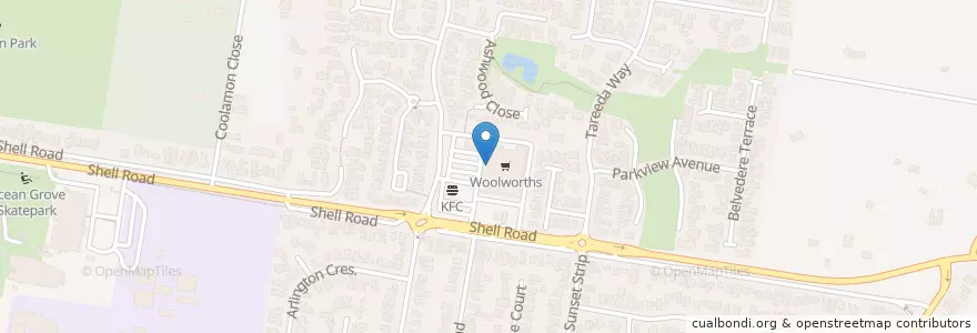 Mapa de ubicacion de ANZ en 오스트레일리아, Victoria, City Of Greater Geelong.