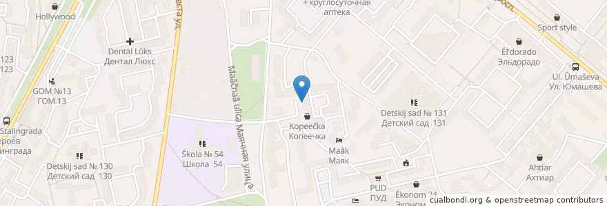 Mapa de ubicacion de Пивная лавка "Хмельнов" en Russland, Föderationskreis Südrussland, Sewastopol, Sewastopol, Rajon Gagarin, Bezirk Gagarin.