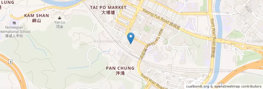Mapa de ubicacion de 三小姐 en 中国, 香港, 広東省, 新界, 大埔區 Tai Po District.