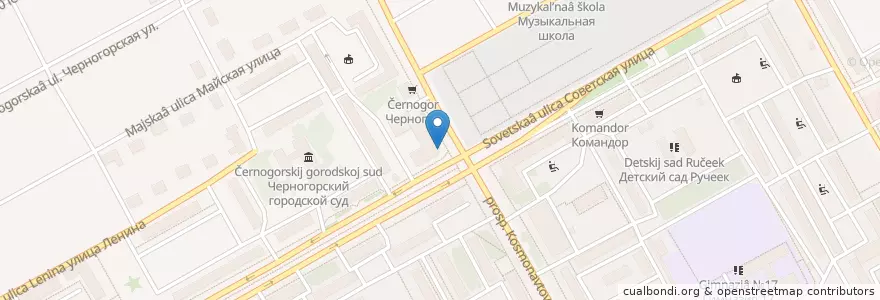 Mapa de ubicacion de Сбербанк en Russland, Föderationskreis Sibirien, Republik Chakassien, Усть-Абаканский Район, Городской Округ Черногорск.