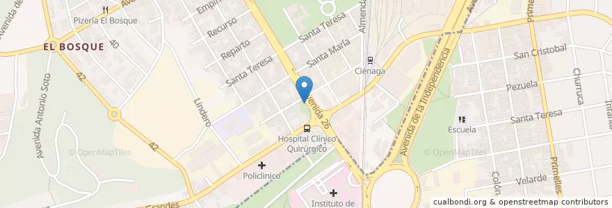 Mapa de ubicacion de Cajero Automático en Küba, La Habana, Cerro.