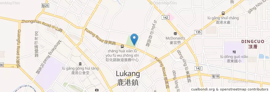 Mapa de ubicacion de 小石牛排館 en 臺灣, 臺灣省, 彰化縣, 鹿港鎮.