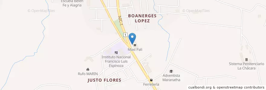 Mapa de ubicacion de Bancentro - La Fise en 니카라과, Estelí, Estelí (Municipio), Estelí.