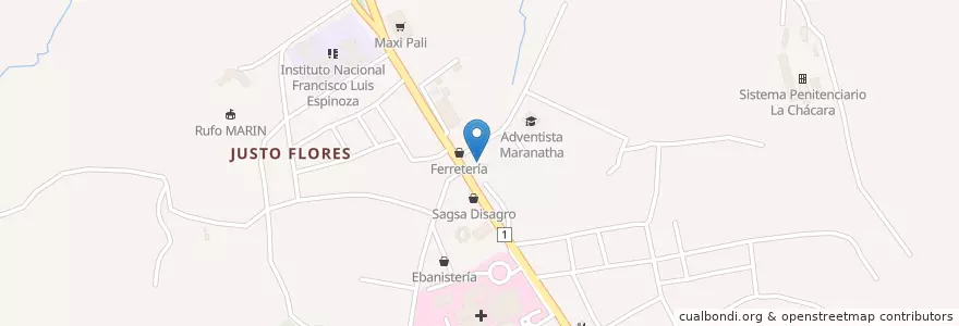 Mapa de ubicacion de Restaurante Morador de la Torre en ニカラグア, エステリ県, Estelí (Municipio), Estelí.