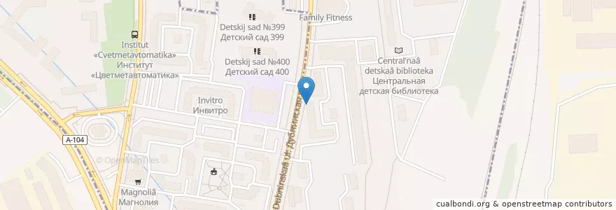 Mapa de ubicacion de Гемотест en Russie, District Fédéral Central, Moscou, Северный Административный Округ, Бескудниковский Район.