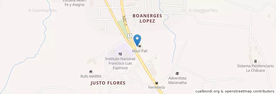 Mapa de ubicacion de Farmacia en ニカラグア, エステリ県, Estelí (Municipio), Estelí.