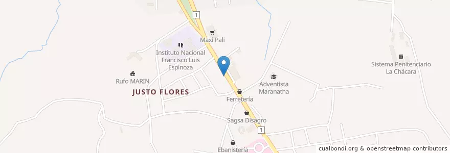 Mapa de ubicacion de Cócteles en Nicarágua, Estelí, Estelí (Municipio), Estelí.
