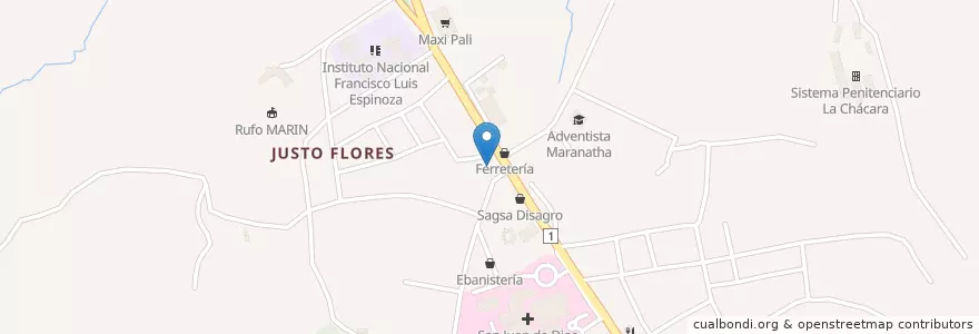 Mapa de ubicacion de Paparazzi Sport Bar en ニカラグア, エステリ県, Estelí (Municipio), Estelí.