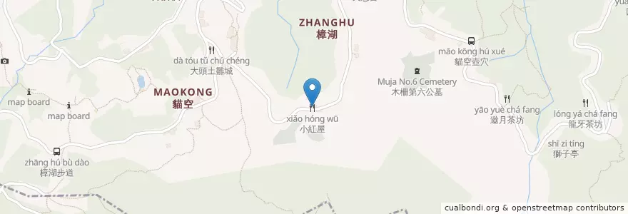 Mapa de ubicacion de 四哥の店 en 台湾, 新北市, 台北市, 文山区.