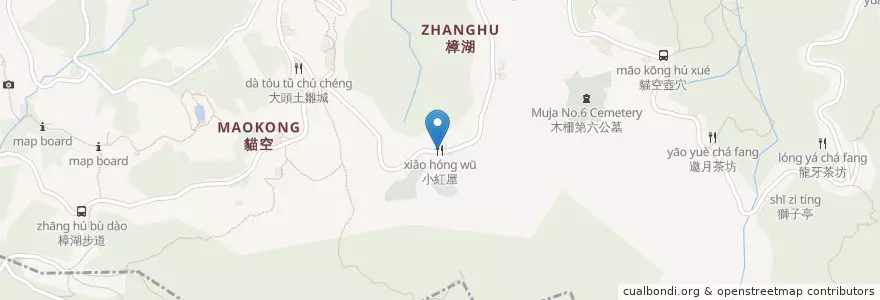 Mapa de ubicacion de 小紅屋 en 台湾, 新北市, 台北市, 文山区.