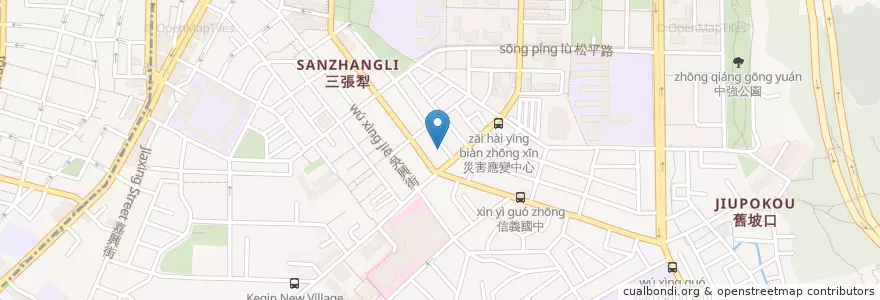 Mapa de ubicacion de 戀人咖啡 en 台湾, 新北市, 台北市, 信義区.