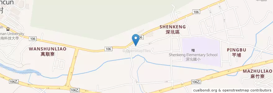 Mapa de ubicacion de 故鄉的口味 en تايوان, تايبيه الجديدة, 深坑區.