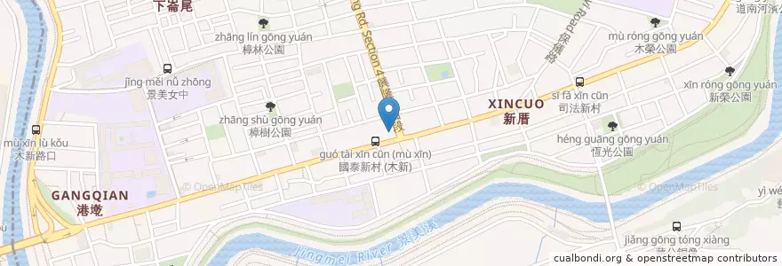 Mapa de ubicacion de 泰喜廚房 en 臺灣, 新北市, 臺北市, 文山區.