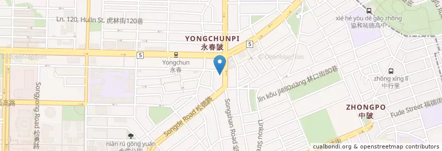 Mapa de ubicacion de 芳鄰火鍋 en 臺灣, 新北市, 臺北市, 信義區.