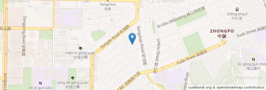 Mapa de ubicacion de 路德會松山教會 en تایوان, 新北市, تایپه, 信義區.