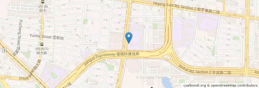 Mapa de ubicacion de 龍安國小附設幼兒園 en تايوان, تايبيه الجديدة, تايبيه, 大安區.