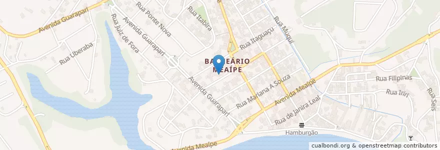 Mapa de ubicacion de Igreja Batista no Meaipe en البَرَازِيل, المنطقة الجنوبية الشرقية, إسبيريتو سانتو, Microrregião Guarapari, Região Geográfica Intermediária De Vitória, Guarapari, Região Metropolitana Da Grande Vitória.