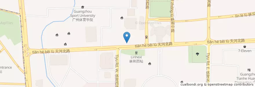 Mapa de ubicacion de Dr Lu dental clinic en Cina, Guangdong, 广州市, 天河区, 林和街道.