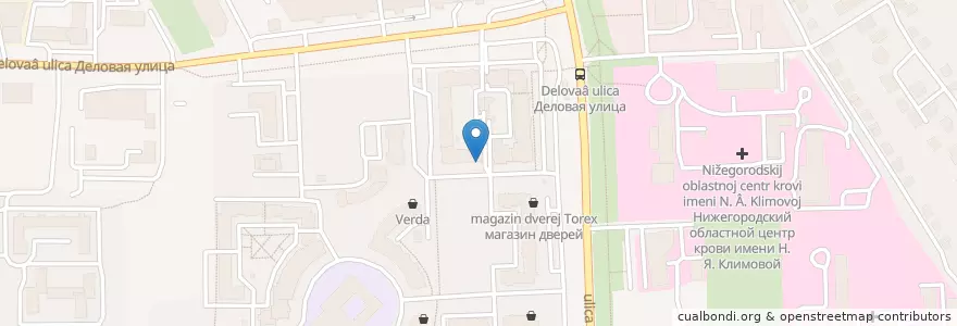 Mapa de ubicacion de Осетинские пироги en Rusia, Приволжский Федеральный Округ, Óblast De Nizhni Nóvgorod, Городской Округ Нижний Новгород.