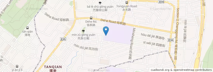Mapa de ubicacion de 秀朗國小地下停車場 en Taiwan, 新北市, 永和區.