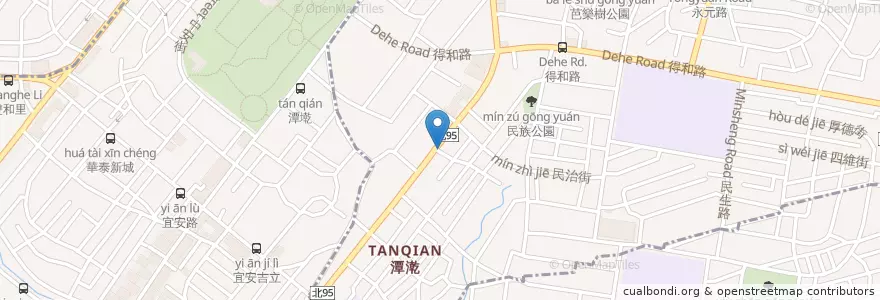 Mapa de ubicacion de 麥當勞 en Taiwan, Nuova Taipei, Džonghė, Yonghe.