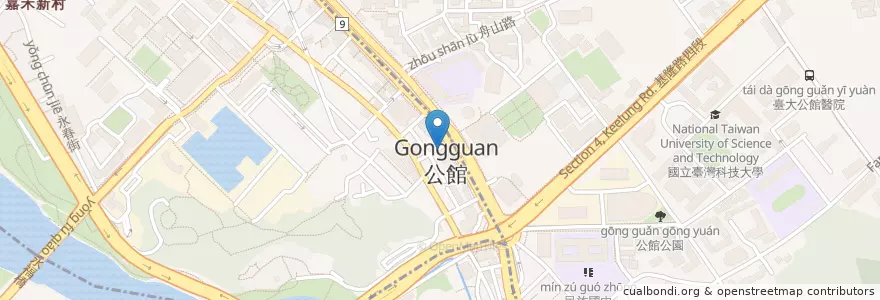 Mapa de ubicacion de 公館蚵仔麵線 en Тайвань, Новый Тайбэй, Тайбэй.