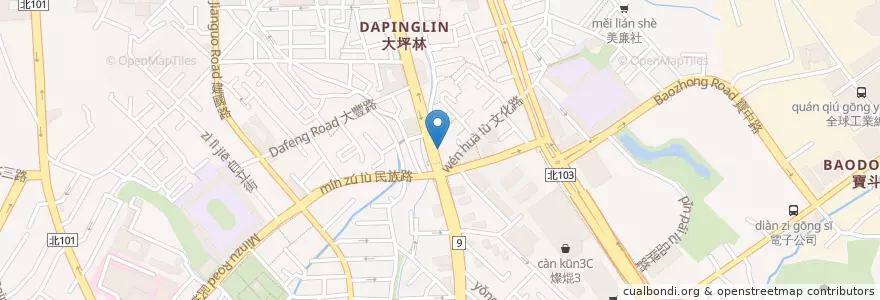 Mapa de ubicacion de 惠安診所 en تایوان, 新北市, 新店區.