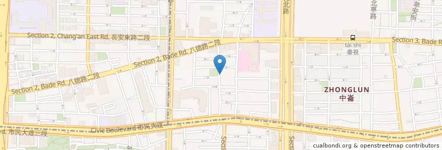 Mapa de ubicacion de 瞞著爹壽司吧 en 臺灣, 新北市, 臺北市, 松山區.