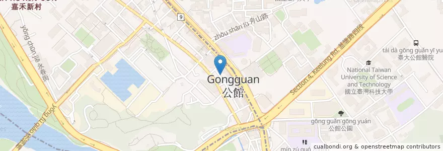 Mapa de ubicacion de 蘭陽美食綠色臭豆腐 en تايوان, تايبيه الجديدة, تايبيه.