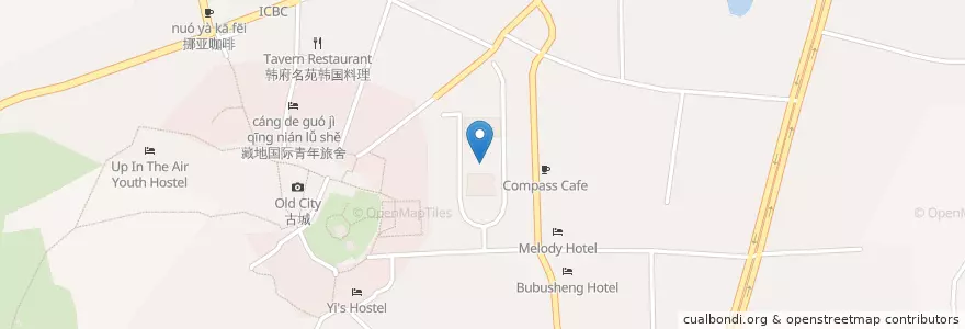 Mapa de ubicacion de 中心镇公堂 en Chine, Yunnan, 迪庆藏族自治州, 香格里拉市, 建塘镇.