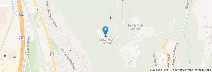 Mapa de ubicacion de Oratorio di S. Nicolao en Schweiz/Suisse/Svizzera/Svizra, Ticino, Distretto Di Mendrisio, Circolo Di Mendrisio, Mendrisio.