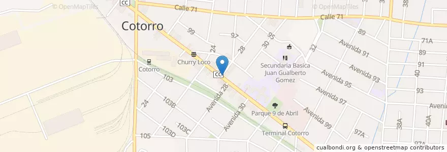 Mapa de ubicacion de La Casa Del Pan Con Perro en 쿠바, La Habana, Cotorro.
