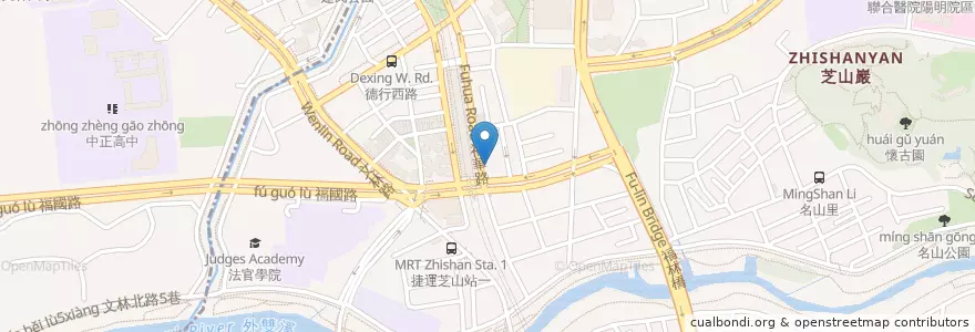 Mapa de ubicacion de 台北陶園經典飯店 en 臺灣, 新北市, 臺北市, 士林區.